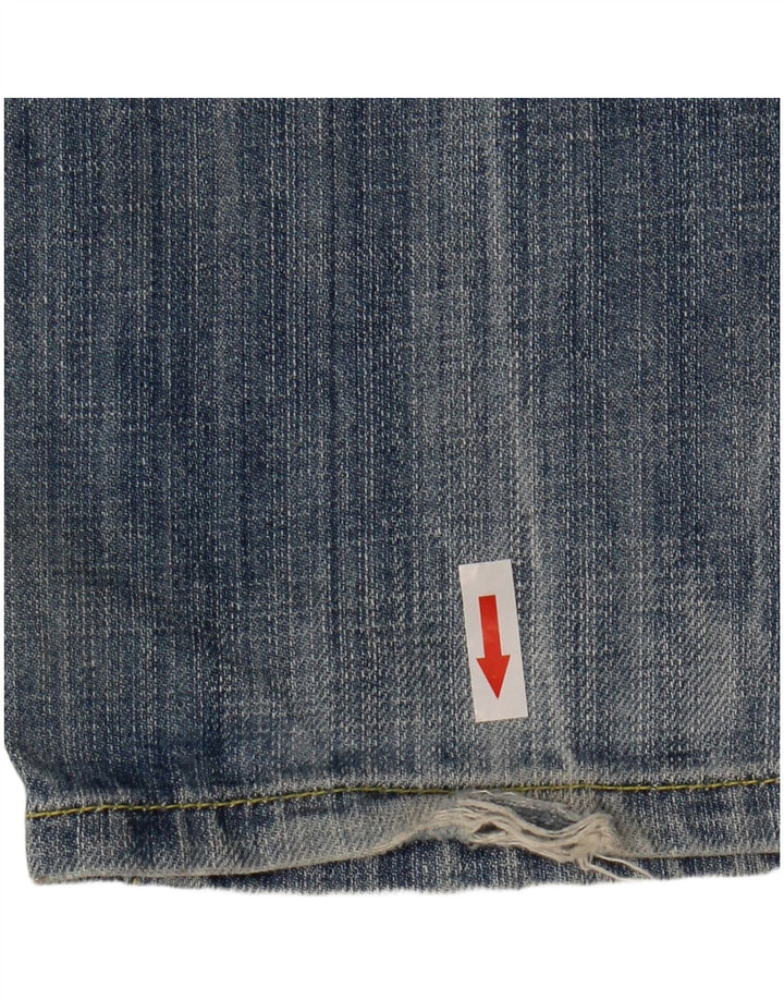 Мужские потертые узкие джинсы Armani W32 L34 синие, хлопок