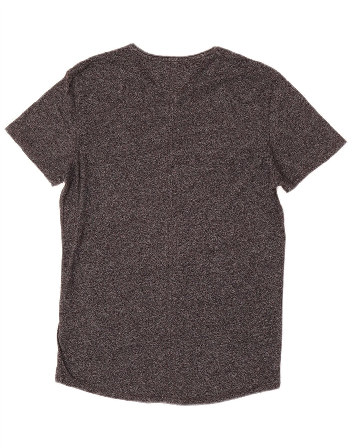 Мужская футболка приталенного кроя Tommy Hilfiger, маленький серый хлопок с крапинками