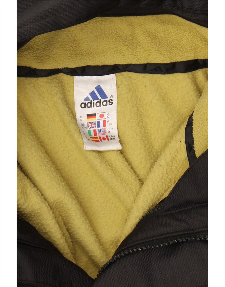 ADIDAS Mens Windbreaker Coat UK 40/42 Medium Black Colourblock Polyester Vintage Adidas and Second-Hand Adidas from Messina Hembry 