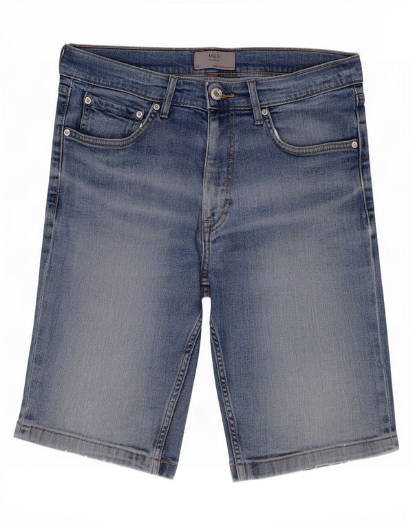 Мужские джинсовые шорты Marks & Spencer Medium W32 Синие, хлопок