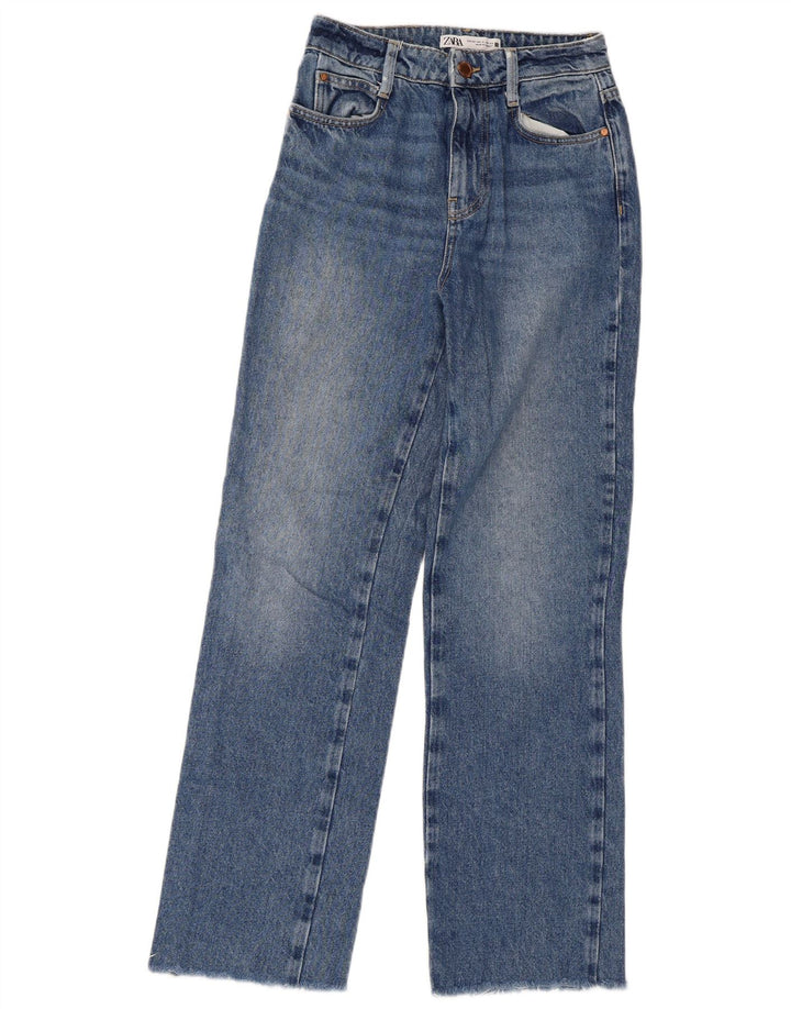 Женские прямые джинсы Zara EU 34 2XS W24 L29 синие