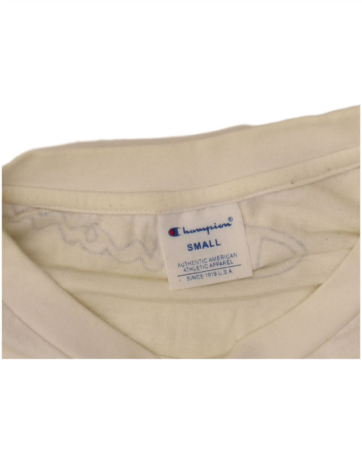 Женская футболка оверсайз с рисунком Champion UK 10, маленькая белая