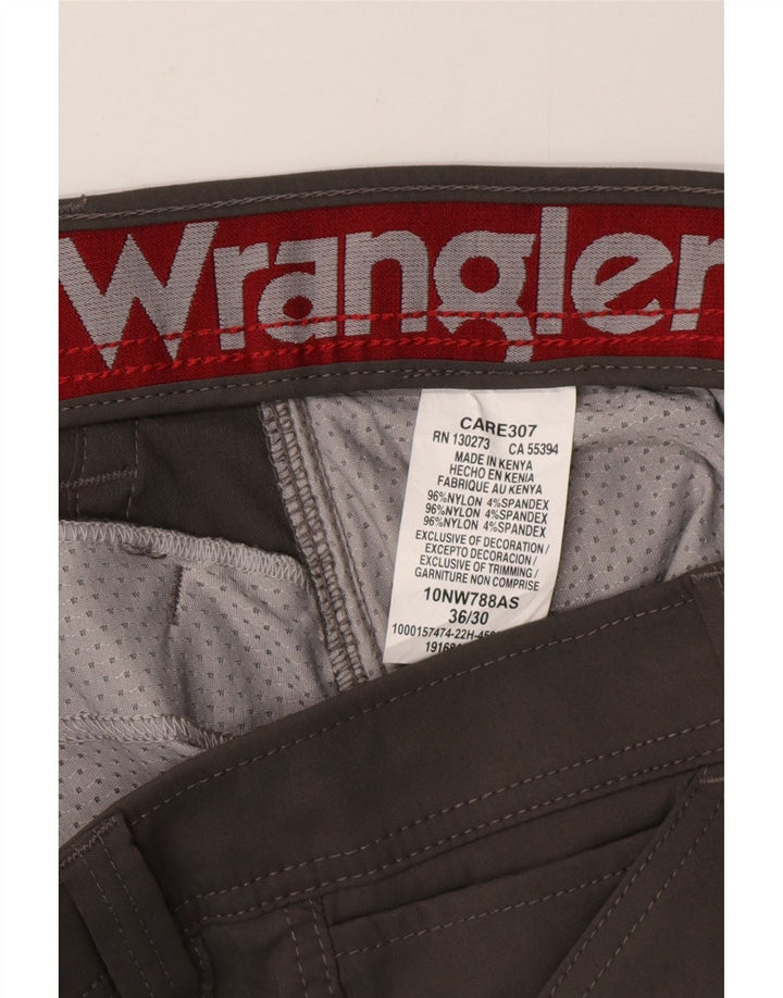 Мужские прямые брюки карго WRANGLER W36 L30, серый нейлон