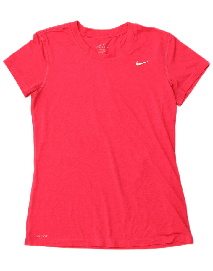 Женская футболка NIKE Dri Fit Top UK 12, средний розовый полиэстер