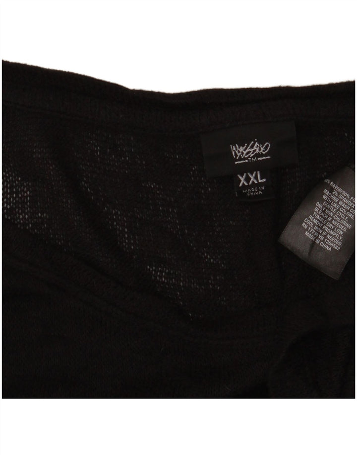 Женская прозрачная асимметричная туника Massimo Dutti UK 20 2XL, черный вискоза