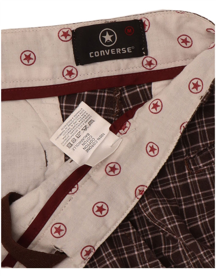 Мужские шорты чинос Converse Medium W32, коричневые в клетку, хлопок
