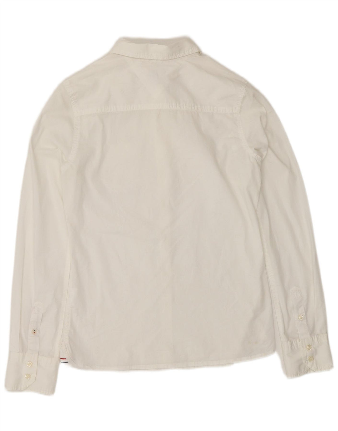 TOMMY HILFIGER Женская рубашка UK 10 маленькая белая