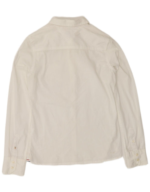 TOMMY HILFIGER Женская рубашка UK 10 маленькая белая