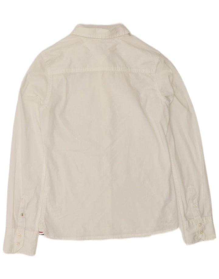 TOMMY HILFIGER Женская рубашка UK 10 маленькая белая