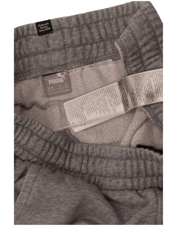 Спортивный костюм Puma для мальчиков, брюки для бега, 15–16 лет, серый хлопок