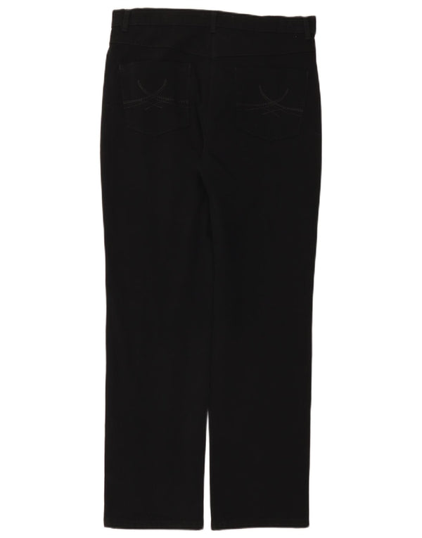 Женские прямые повседневные брюки Marks & Spencer UK 10, маленькие W30 L29, черные