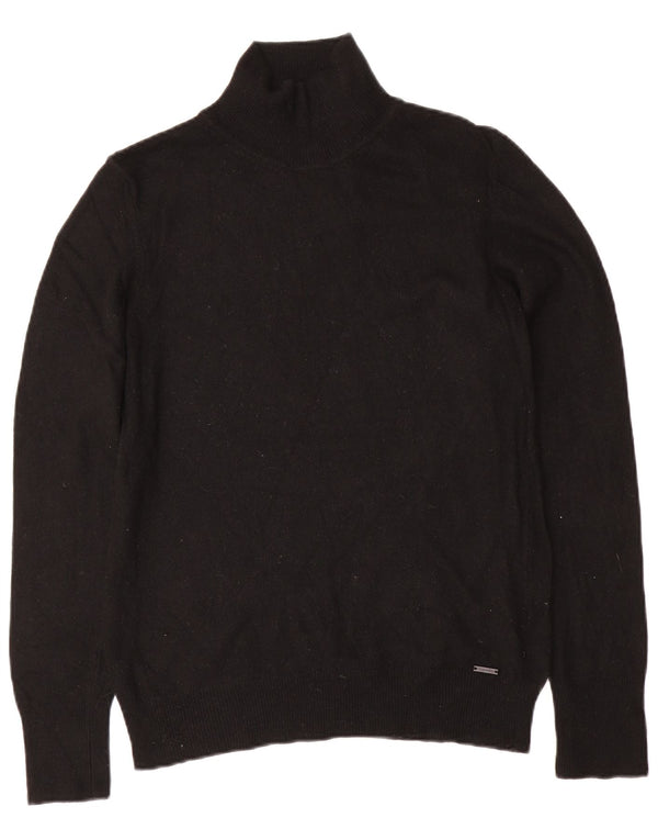 Женский джемпер с высоким воротником SUPERDRY UK 14, средний черный кашемир