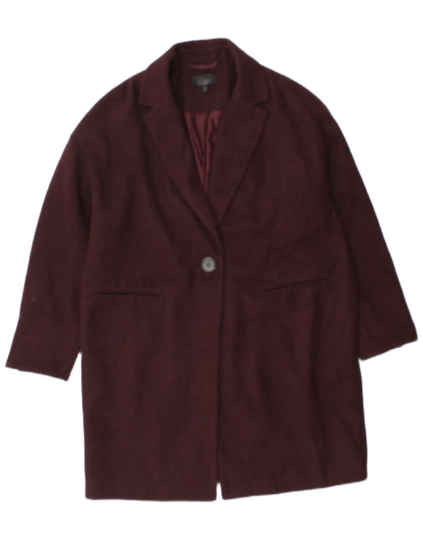 Женское пальто Topshop UK 12, средний бордовый полиэстер