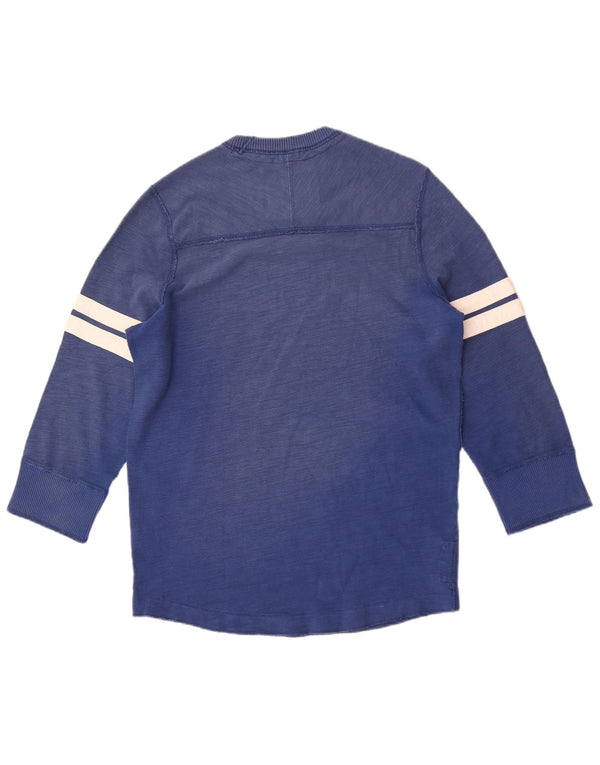 Мужской топ с рисунком мышц Abercrombie & Fitch, рукав 3/4, XL, синий