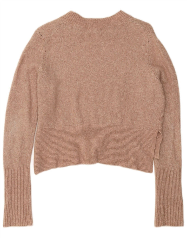 Женский укороченный джемпер с вырезом лодочкой ALL SAINTS UK 14, средний розовый