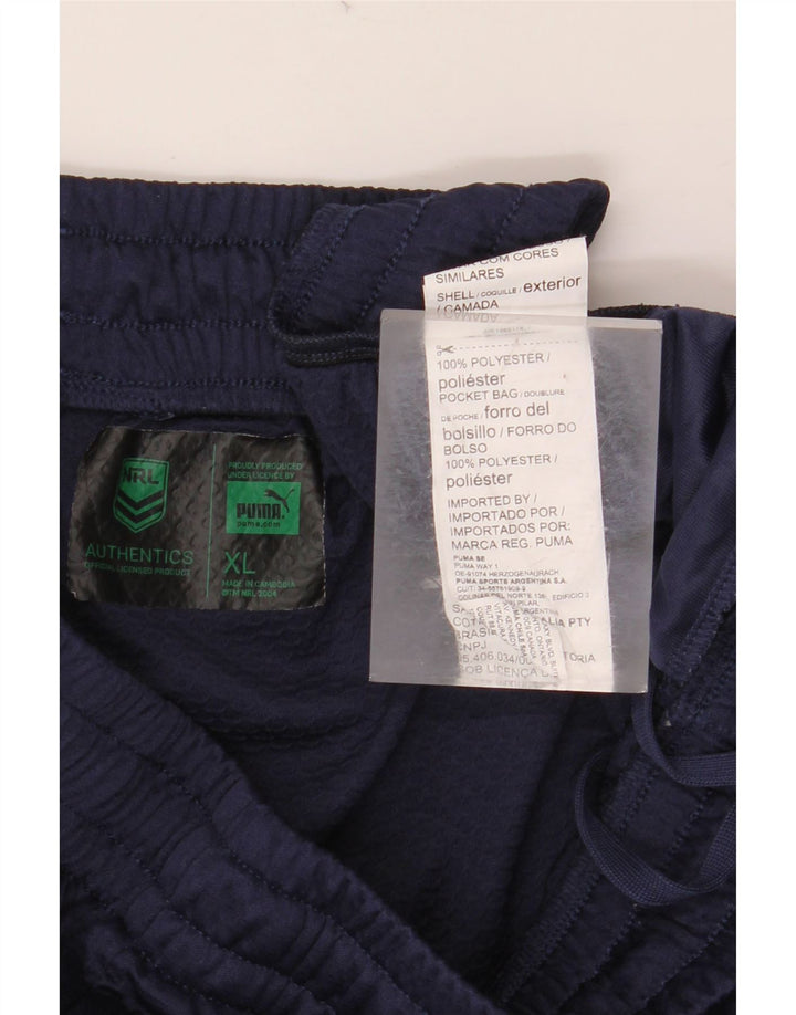 Мужские спортивные брюки PUMA Warriors XL, темно-синие, полиэстер с цветными блоками