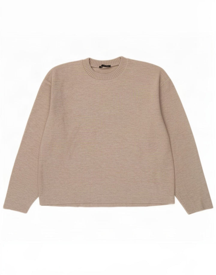 Женская блузка Zara Top UK 14, средний бежевый полиэстер
