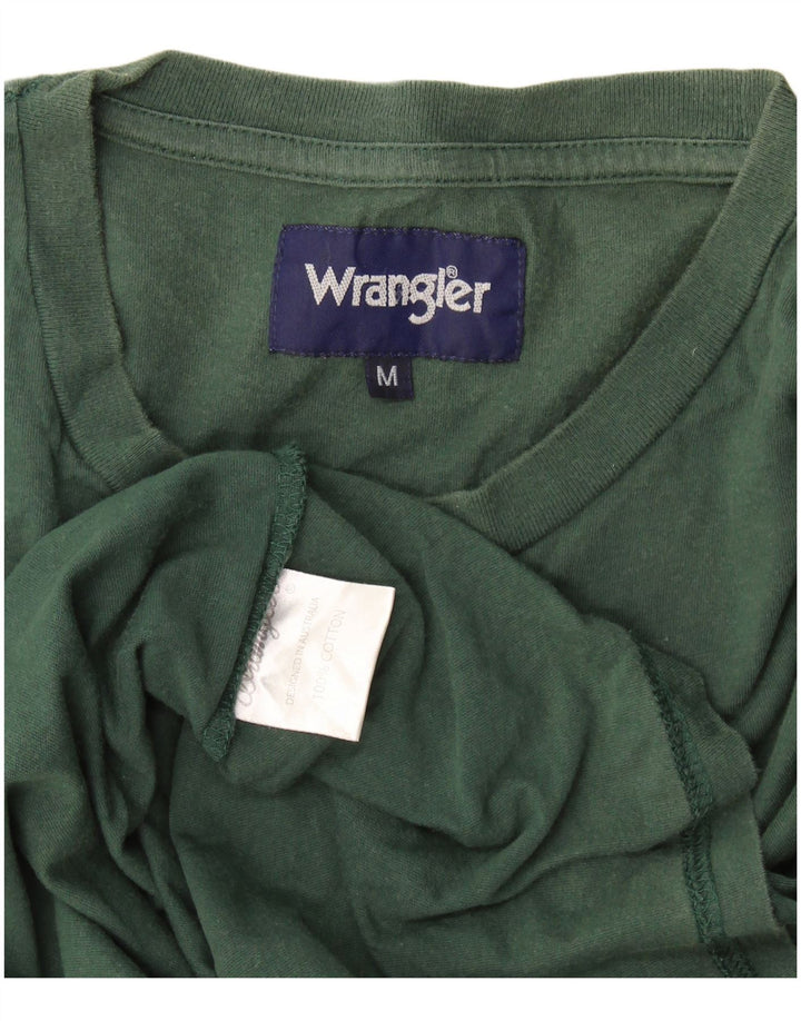 Мужская футболка Wrangler из хлопка среднего размера, зеленого цвета