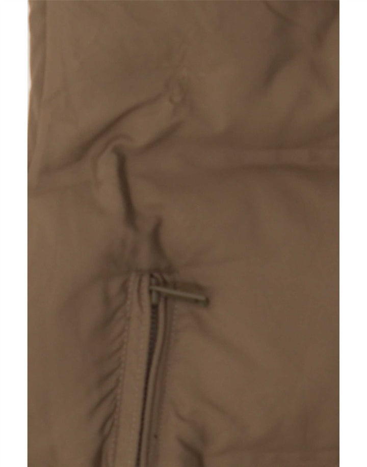 Женский утепленный жилет Zara UK 14, средний цвет хаки, полиэстер