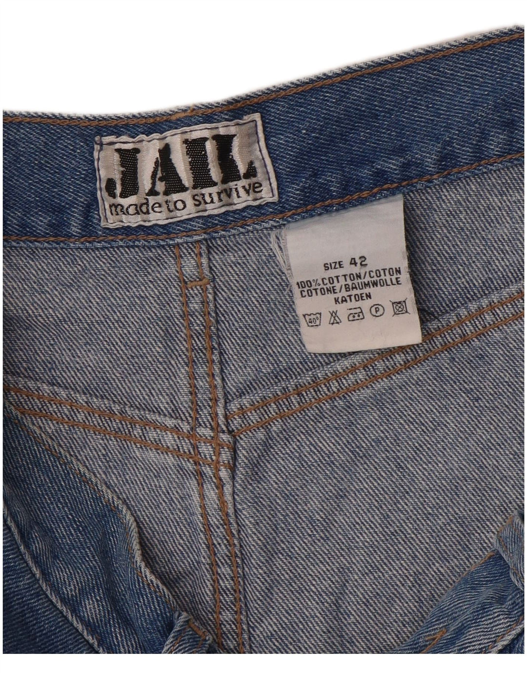 Юбка женская джинсовая VINTAGE IT 42 Medium W30 Синяя, хлопок