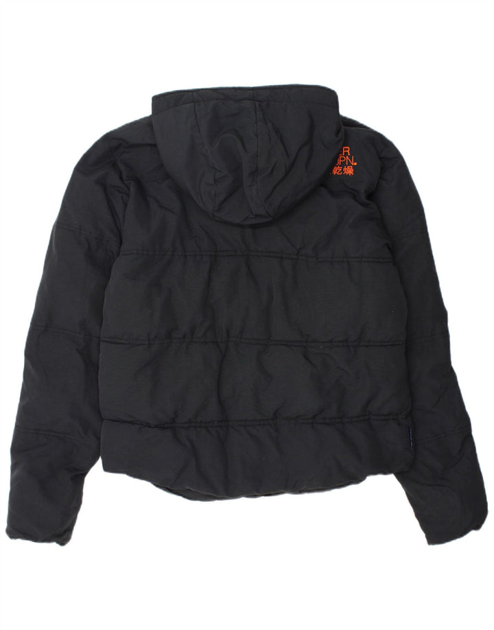 Мужская утепленная куртка с капюшоном Superdry UK 40, большой темно-синий нейлон