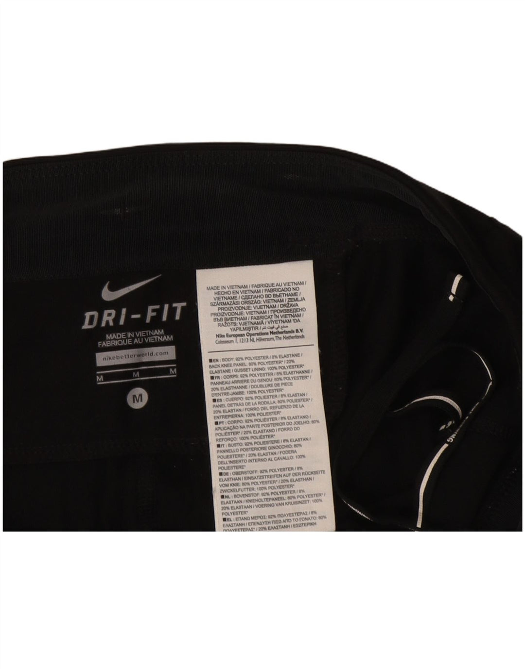 Женские леггинсы-капри NIKE Dri Fit UK 12, средний черный полиэстер