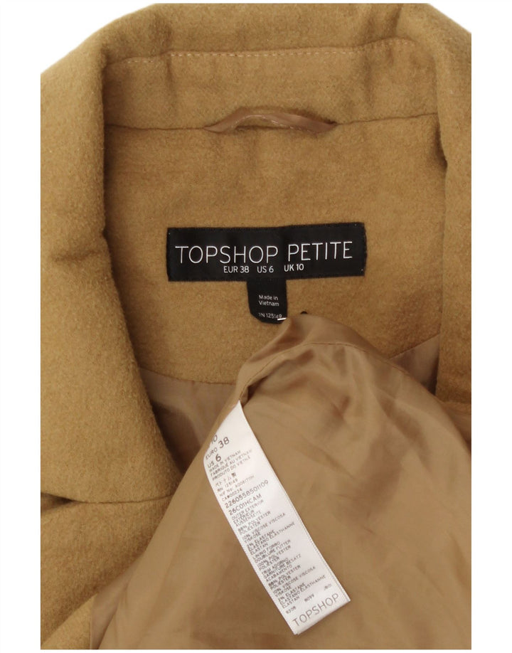 Женское пальто оверсайз Topshop UK 10, маленький желтый полиэстер