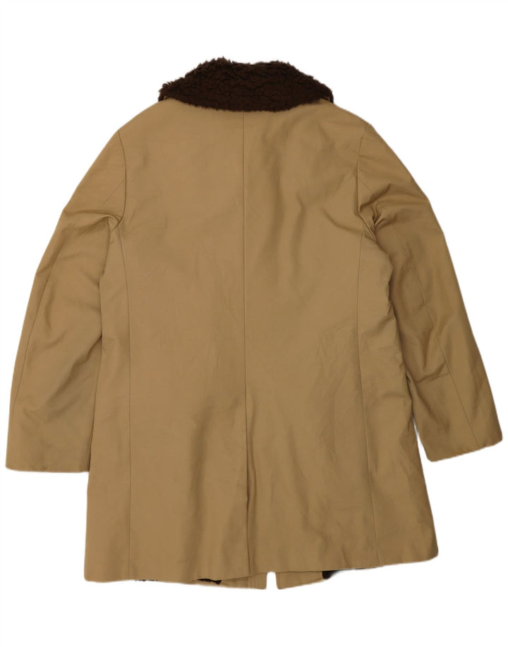 Винтажное мужское пальто из шерпы IT 50 Medium Beige