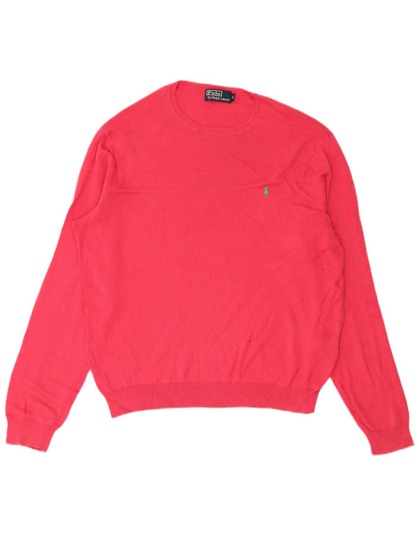 Мужской джемпер с круглым вырезом Polo Ralph Lauren XL, розовый хлопок