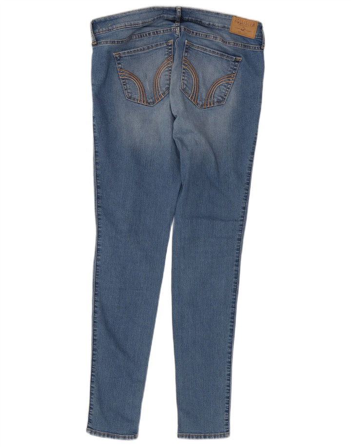 Женские потертые джинсы скинни HOLLISTER W30 L31, синий хлопок