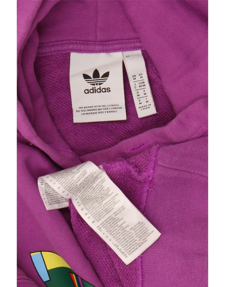 Мужской джемпер с капюшоном Adidas Oversized с рисунком, средний фиолетовый, хлопок