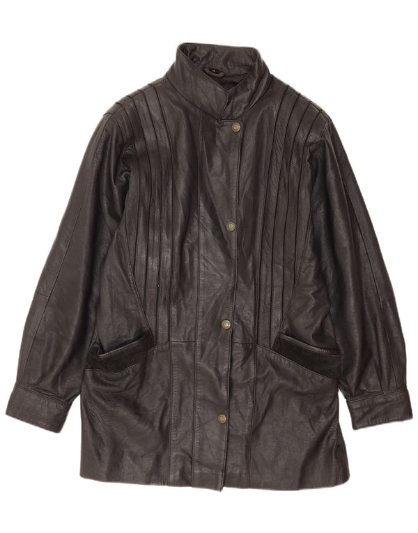 Женская кожаная куртка Skinz UK 14, большая черная кожаная