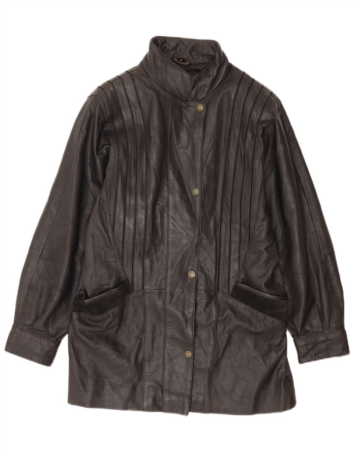 Женская кожаная куртка Skinz UK 14, большая черная кожаная