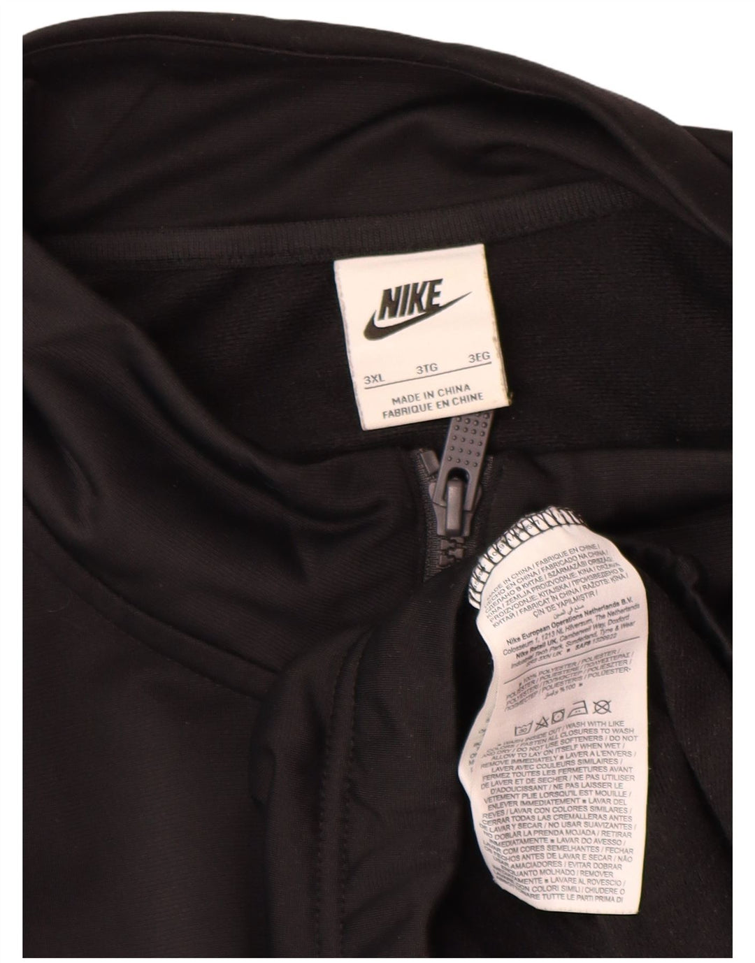 Мужской свитер с воротником на молнии Nike 3XL, черный полиэстер