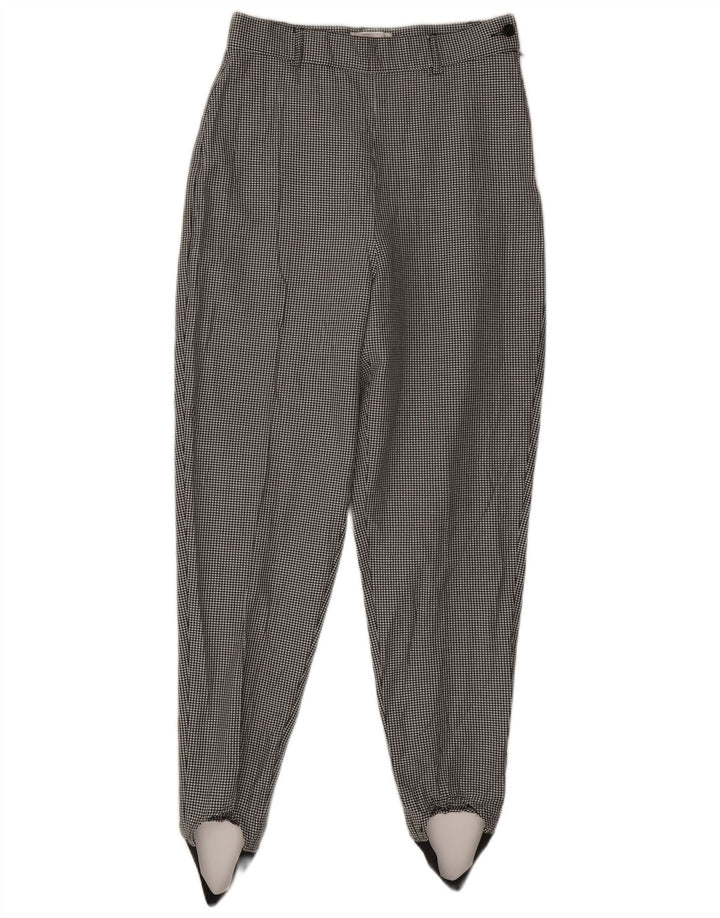 Брюки женские повседневные Benetton IT 44 Medium W28 L30 черные с узором «гусиные лапки»