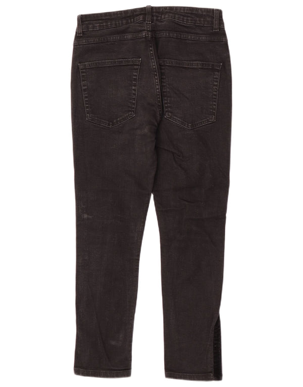 Мужские укороченные джинсы Zara EU 38 Small W30 L24, черные цветные блоки