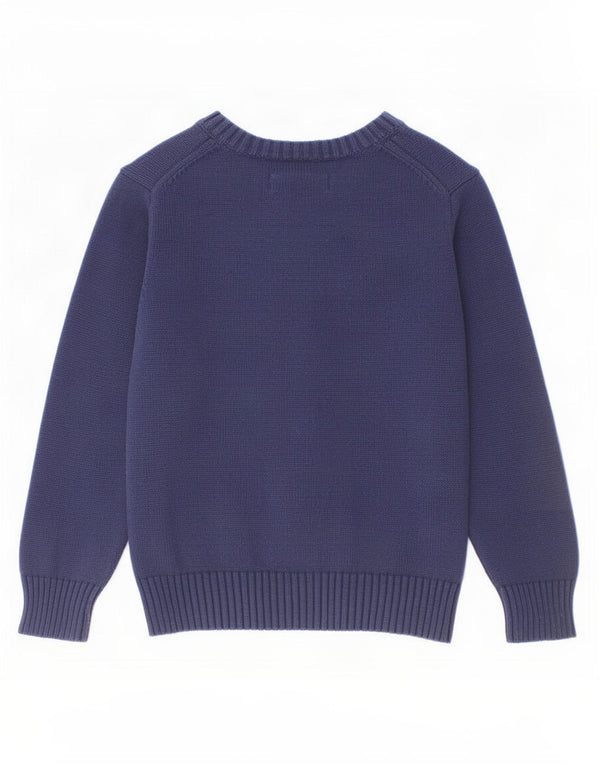 Джемпер с v-образным вырезом Polo Ralph Lauren для маленьких мальчиков 18–24 месяцев, темно-синий