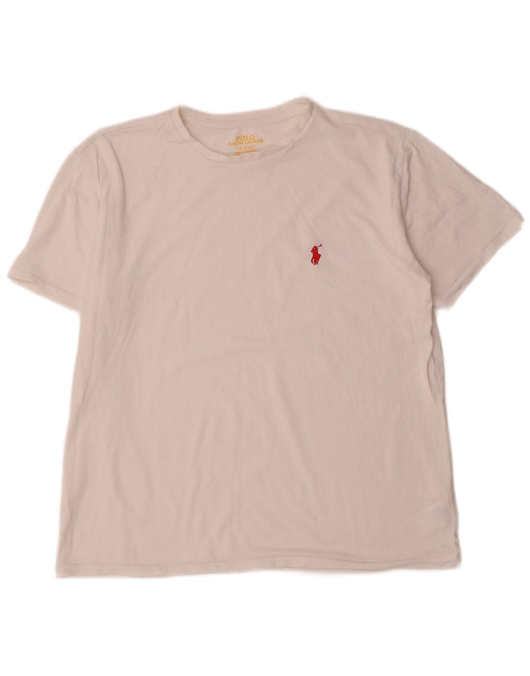 Мужская футболка Polo Ralph Lauren Top среднего размера, белый хлопок