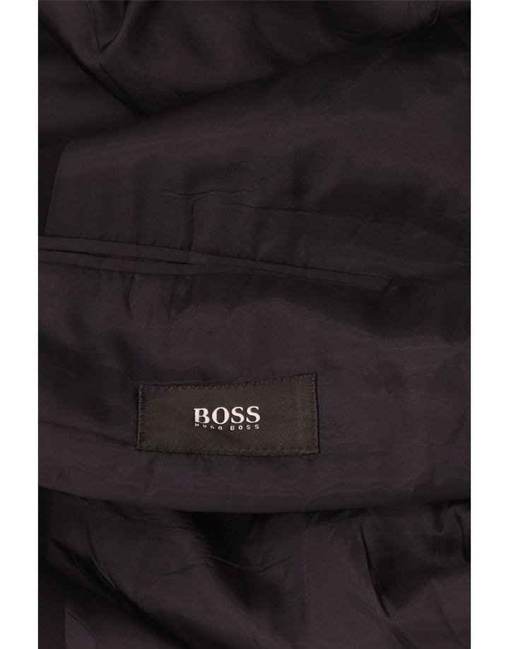 Мужской пиджак Hugo Boss с 3 пуговицами EU 54 2XL Темно-синий из натуральной шерсти