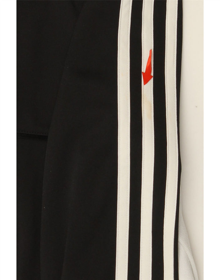 Свитер с капюшоном на молнии для мальчиков ADIDAS 13–14 лет, черный полиэстер с цветными блоками