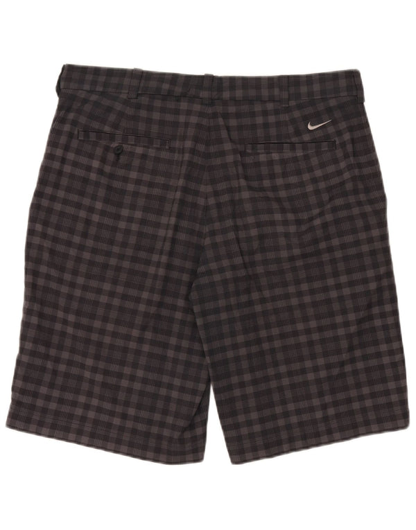 Мужские шорты чинос Nike Dri Fit W34, большой серый полиэстер в мелкую клетку