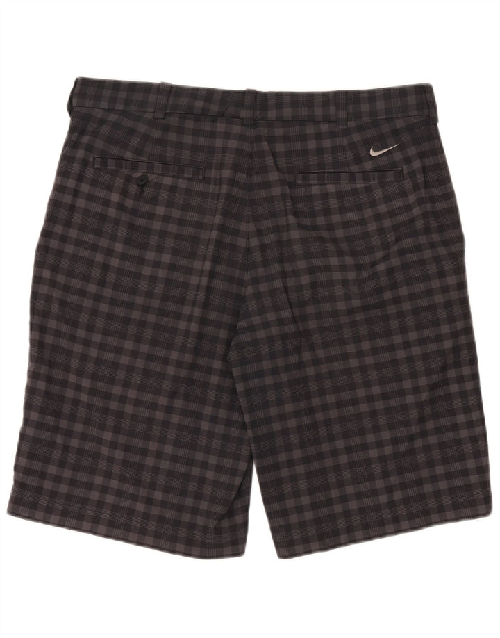 Мужские шорты чинос Nike Dri Fit W34, большой серый полиэстер в мелкую клетку