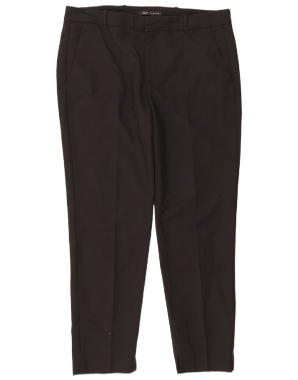Женские узкие брюки чинос Zara, большие, черные, хлопковые, W30 L26