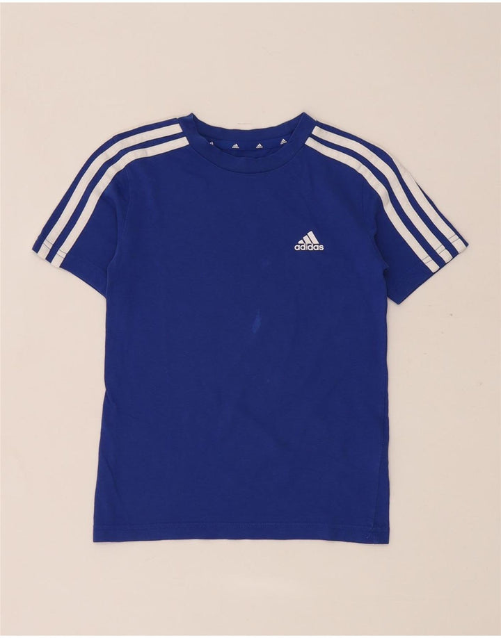 Футболка Adidas для мальчиков 7-8 лет, синяя, хлопок