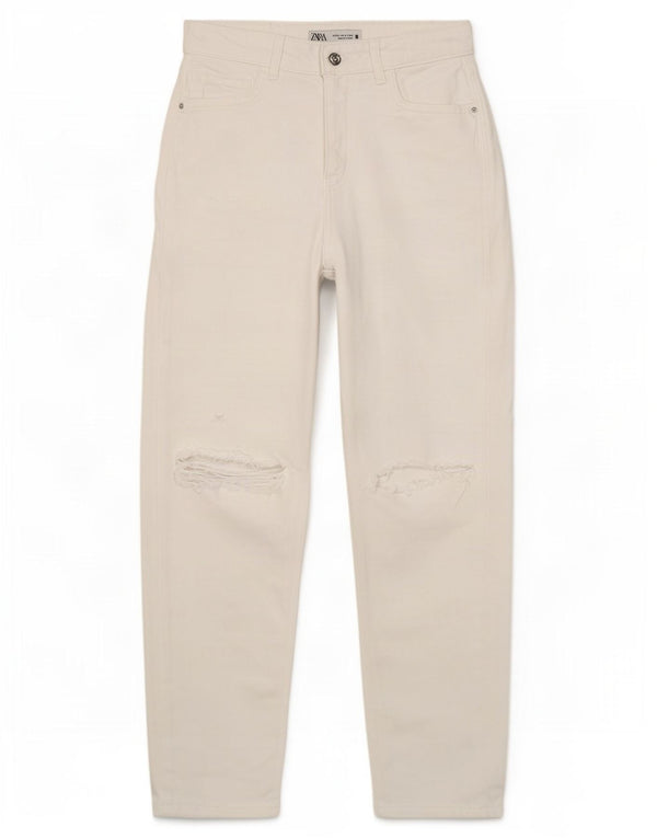 Женские зауженные джинсы Zara EU 36 XS W26 L27 белые