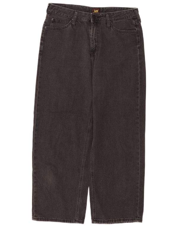 Женские укороченные свободные джинсы с высокой талией Lee W30 L25, черные