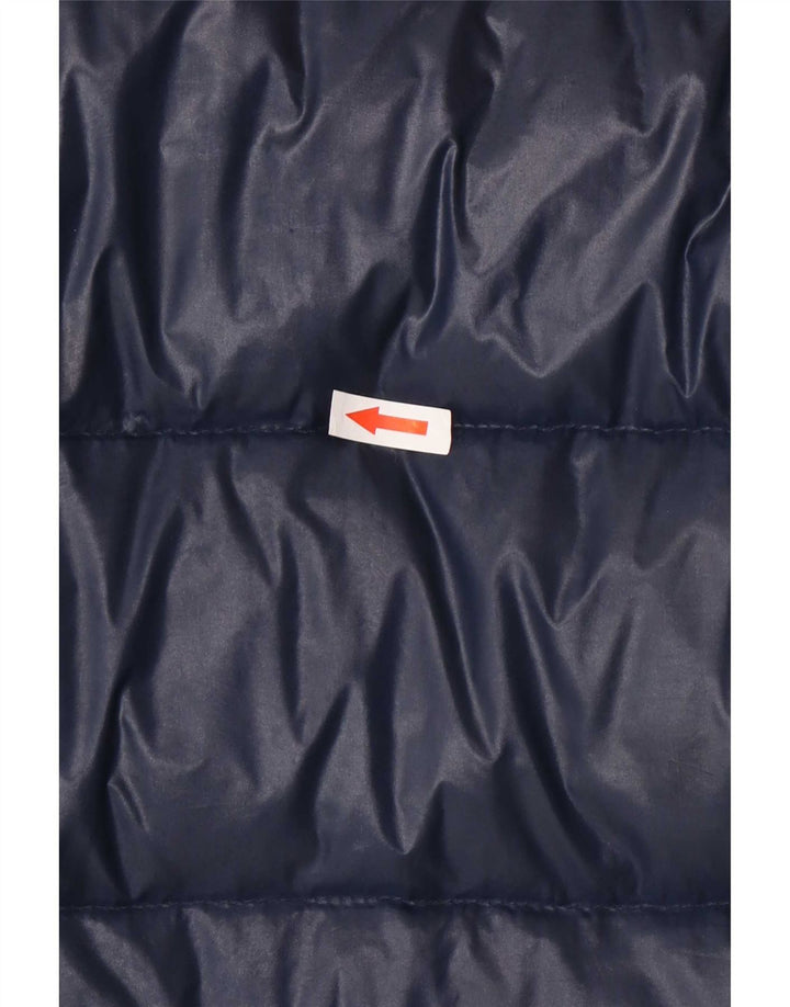 Benetton Женское Утепленное пальто с капюшоном IT 42 Medium Navy Blue Полиамид