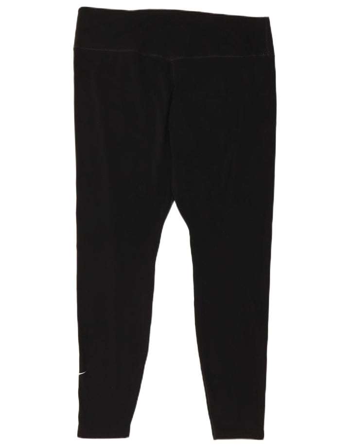 Женские укороченные леггинсы Nike Dri Fit UK 18 XL, черный полиэстер