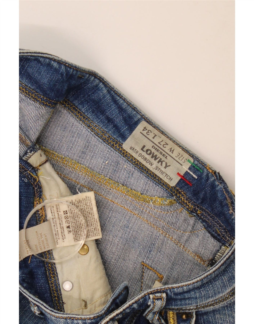Женские узкие джинсы Diesel Lowky W27 L29, синий хлопок