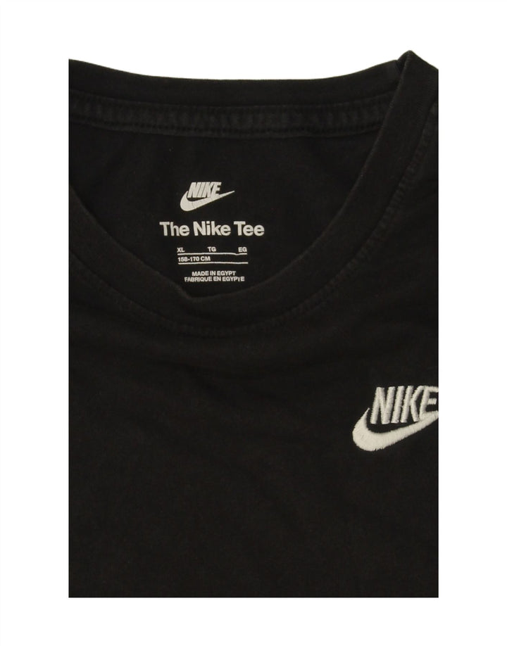Футболка Nike для мальчиков, топ 13–14 лет, XL, черная